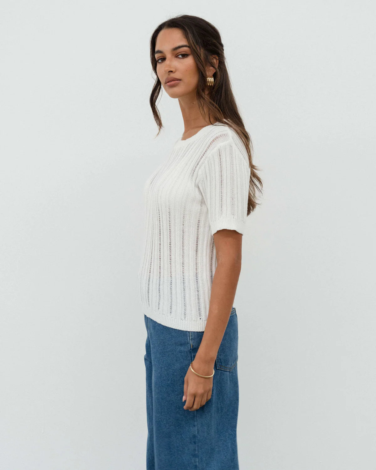 White Closet White Knitted Tee