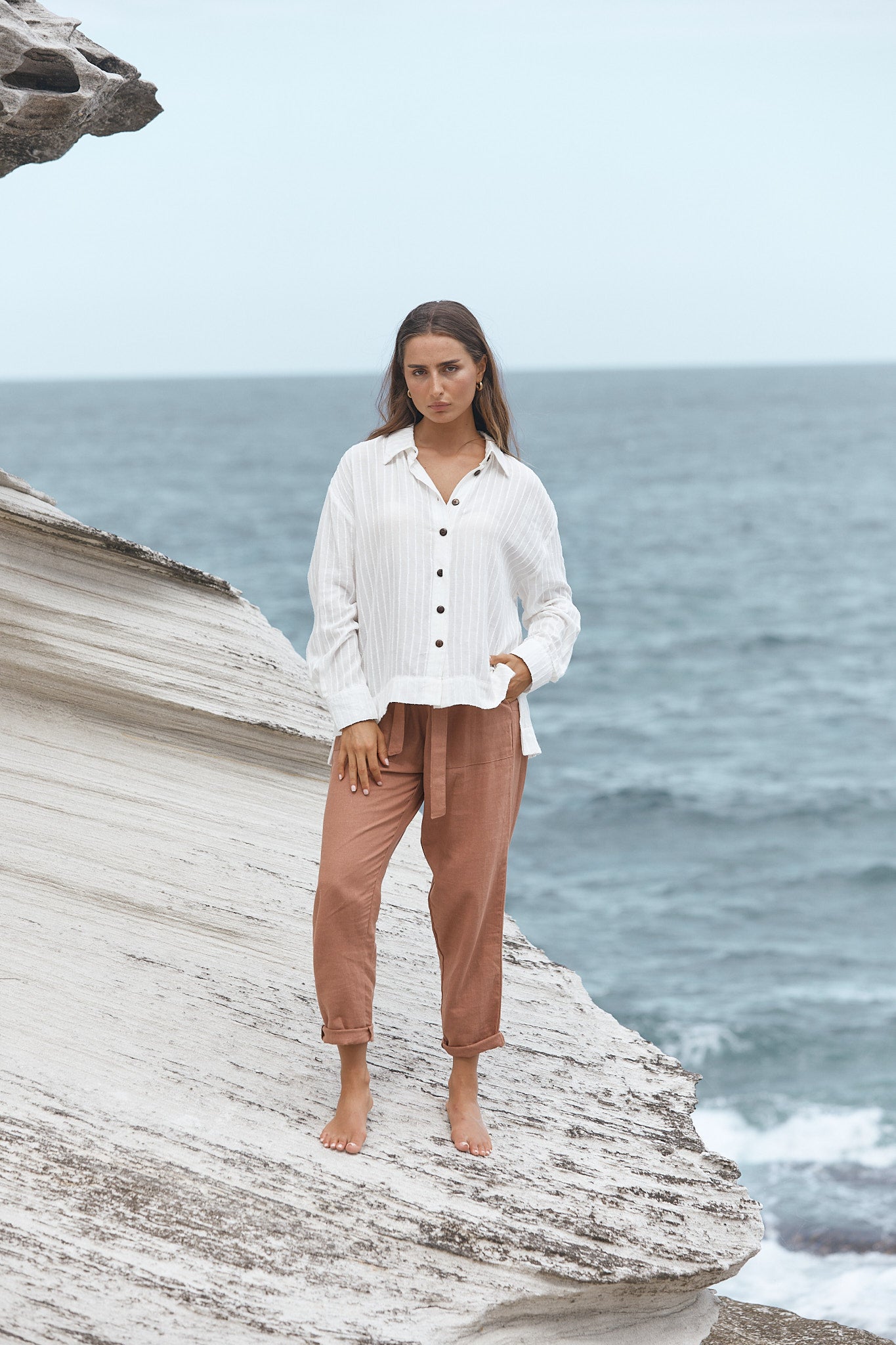 Carbon Tuscan Linen Pant Tan