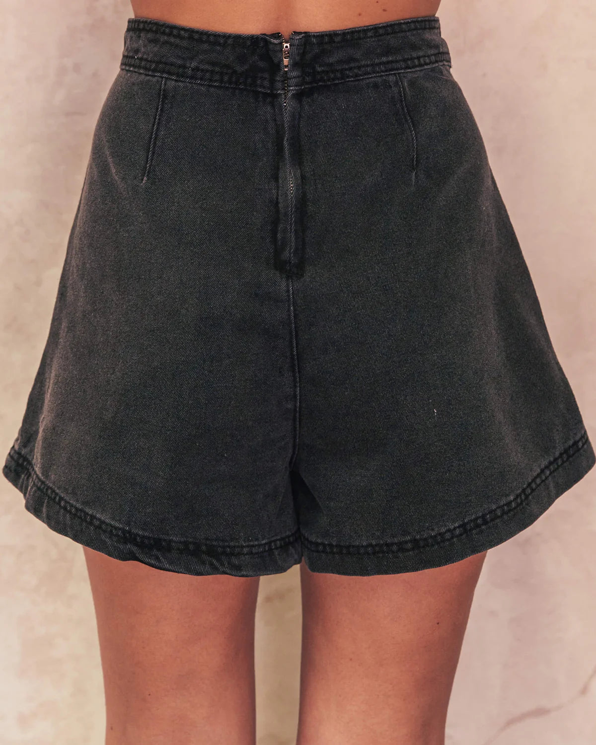 Ebby and I Denim Skort (Washed Black)