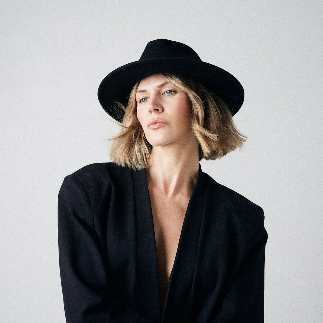Mason Hats: Parker Black Fedora