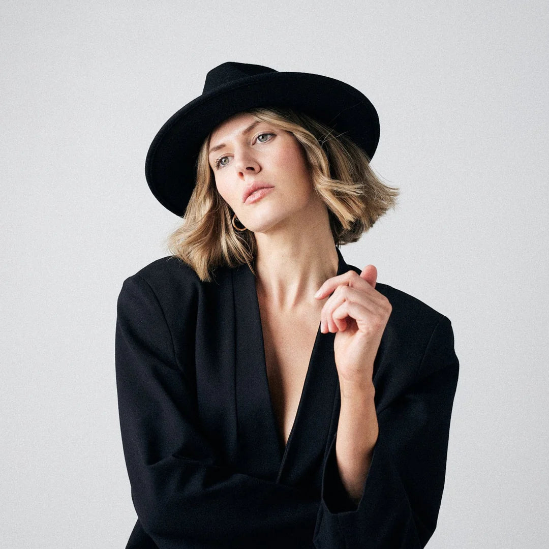 Mason Hats: Parker Black Fedora