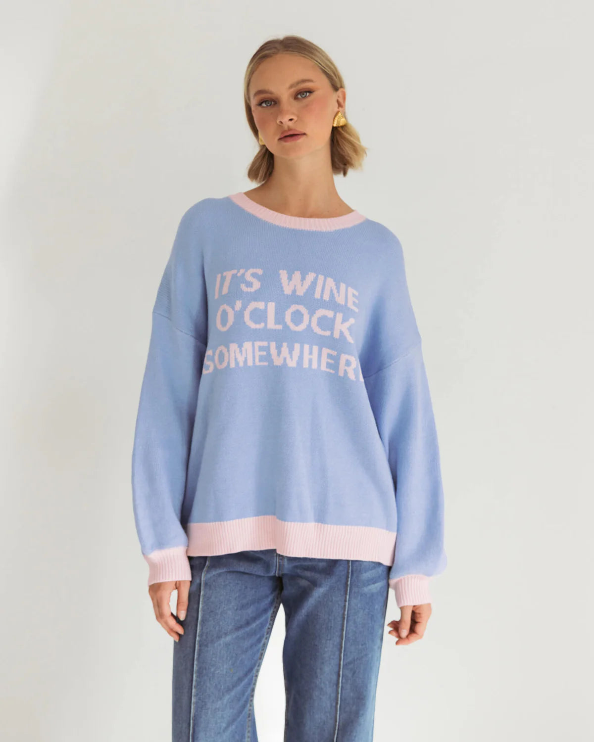 Paper Heart Knit - Its Wine O’Clock Somewhere