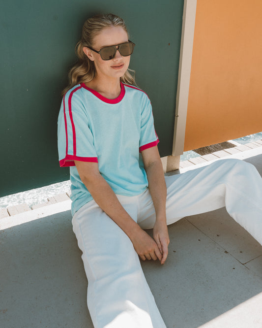 Aquamarine  Red Tee