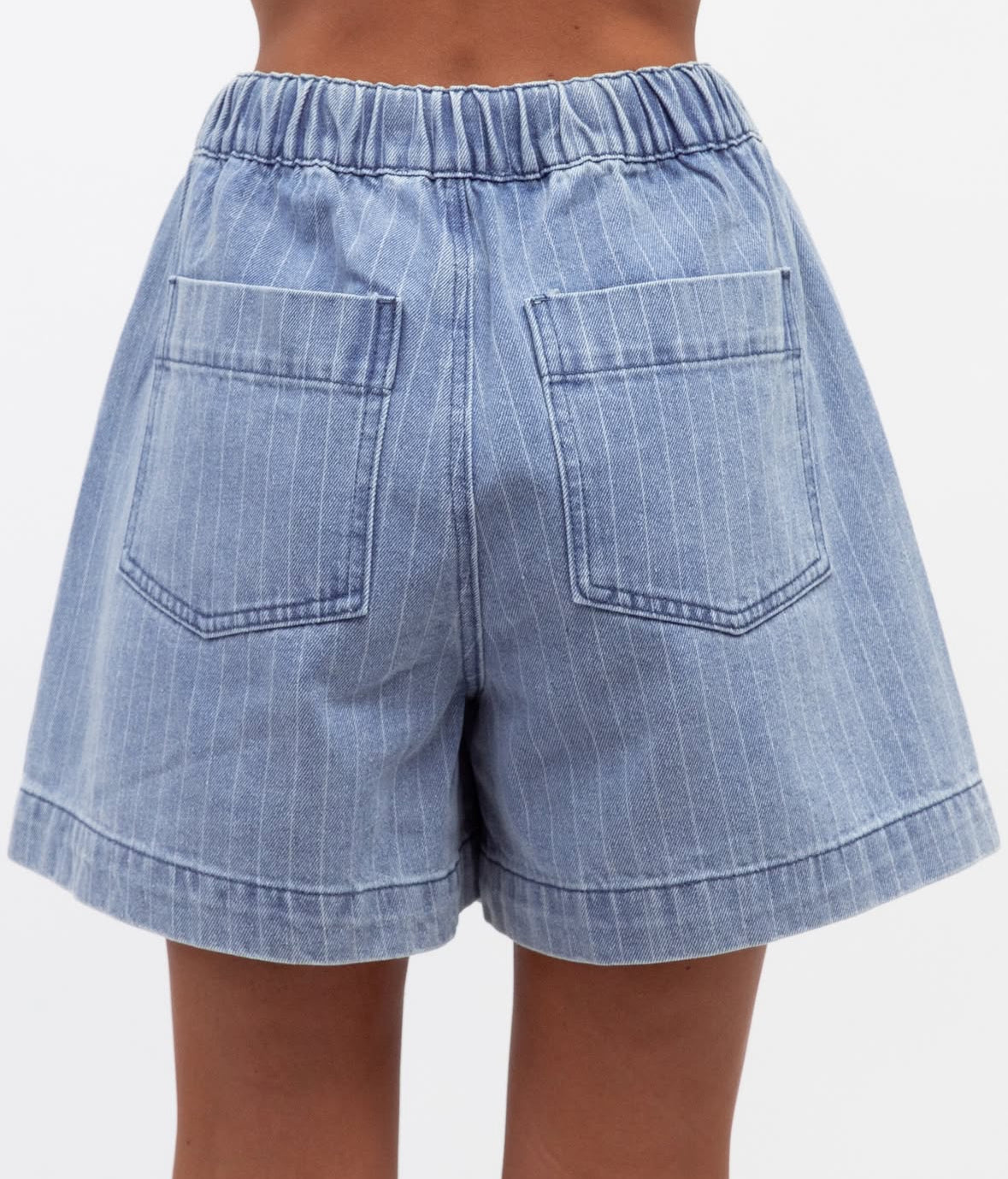 Label Of Love Relaxed Denim Stripe Short