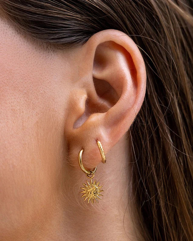 LUKA GOLD HUGGIE EARRINGS