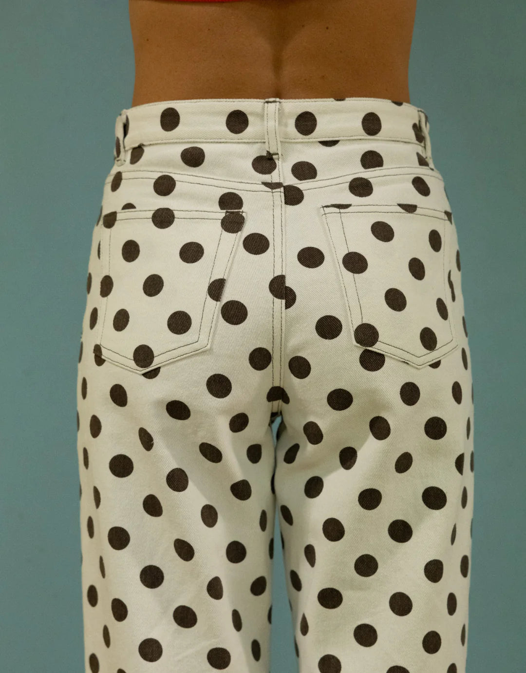 Luna Lane The Georgie Jean / White Choc polka Dot Jean