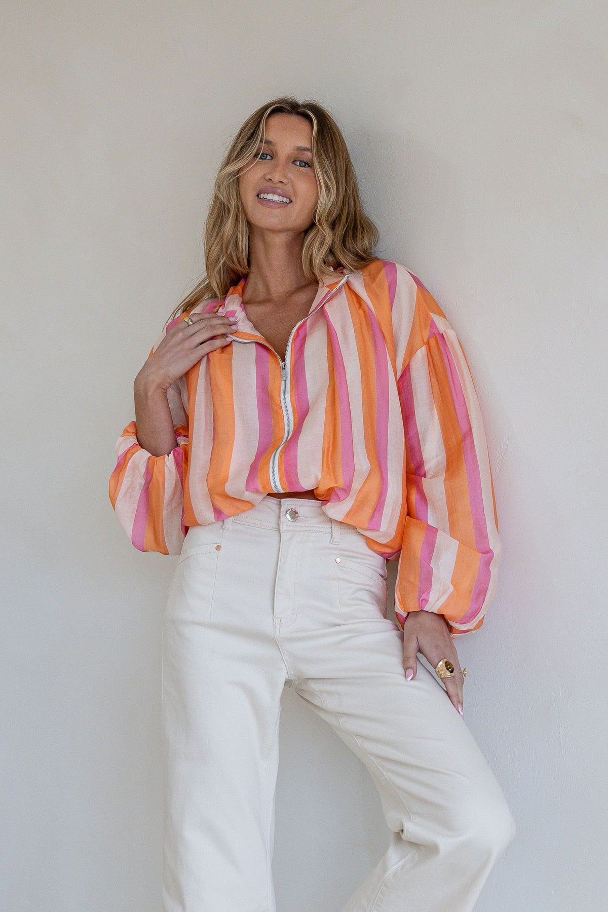 Pink & Orange Stripe Jacket