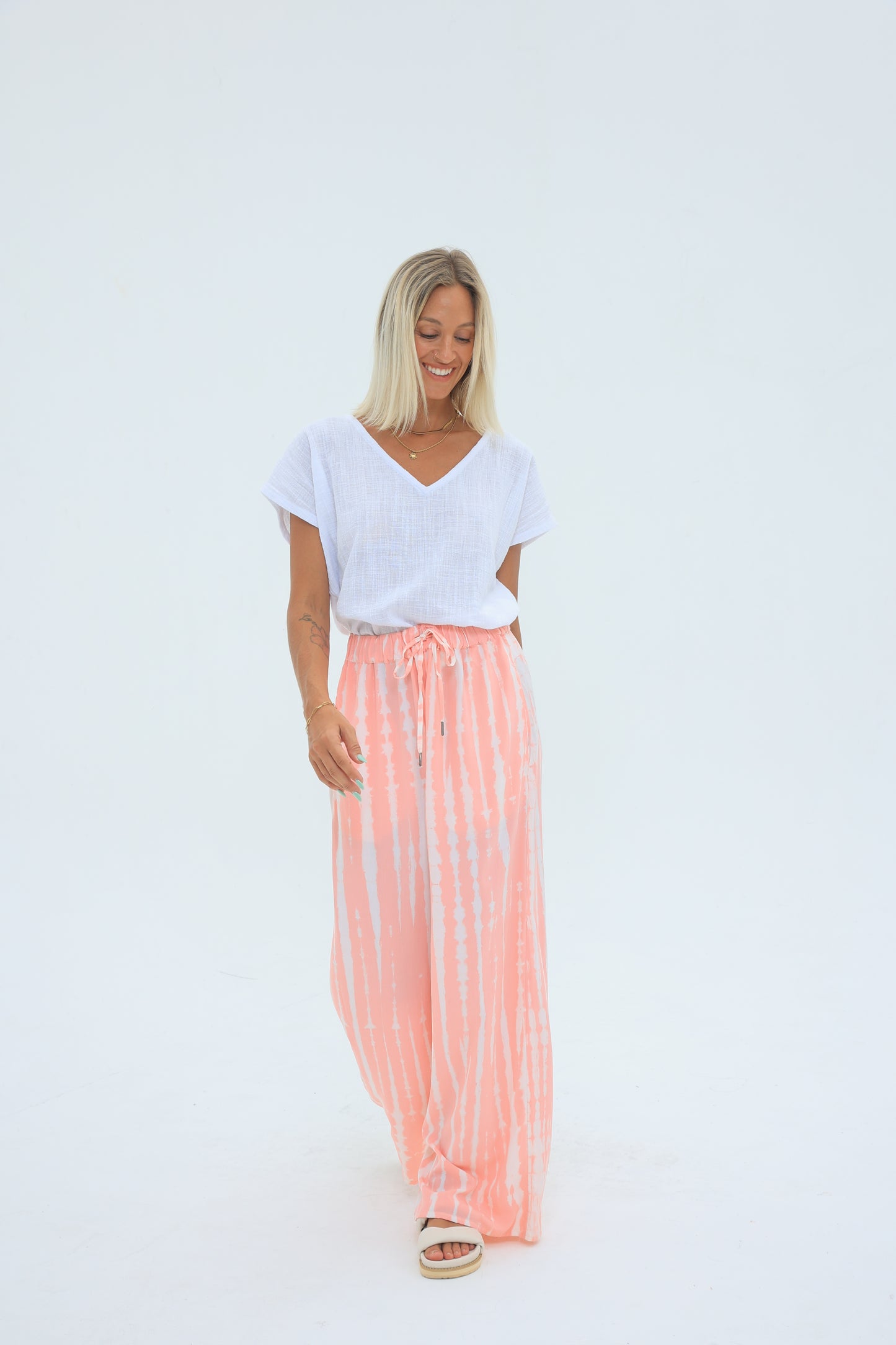 Carbon Ava Rose Drawstring Pants