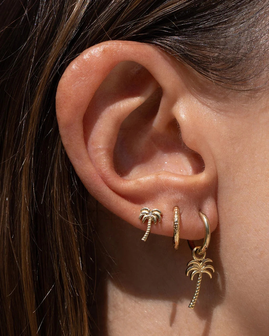 LUKA GOLD HUGGIE EARRINGS