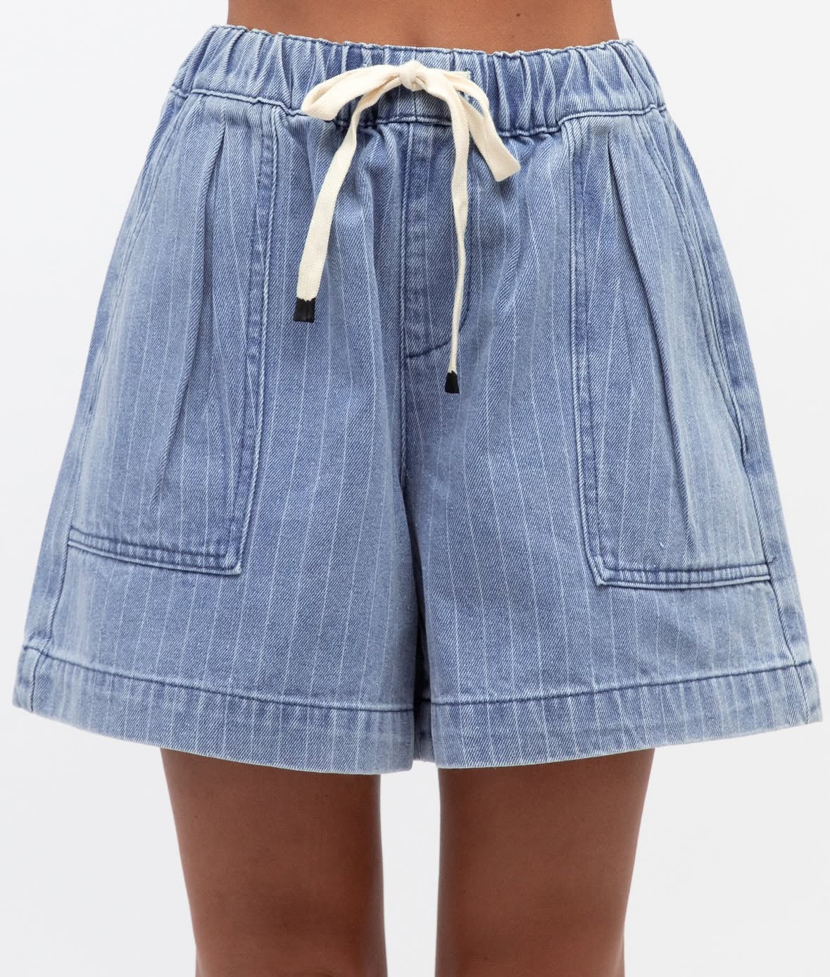 Label Of Love Relaxed Denim Stripe Short