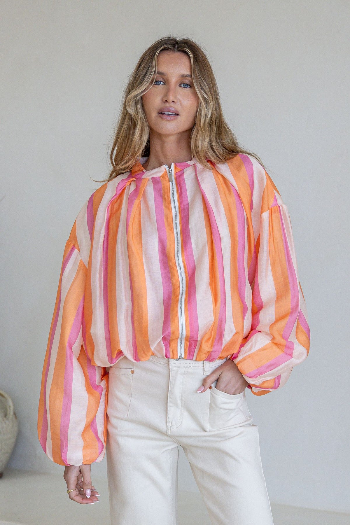Pink & Orange Stripe Jacket