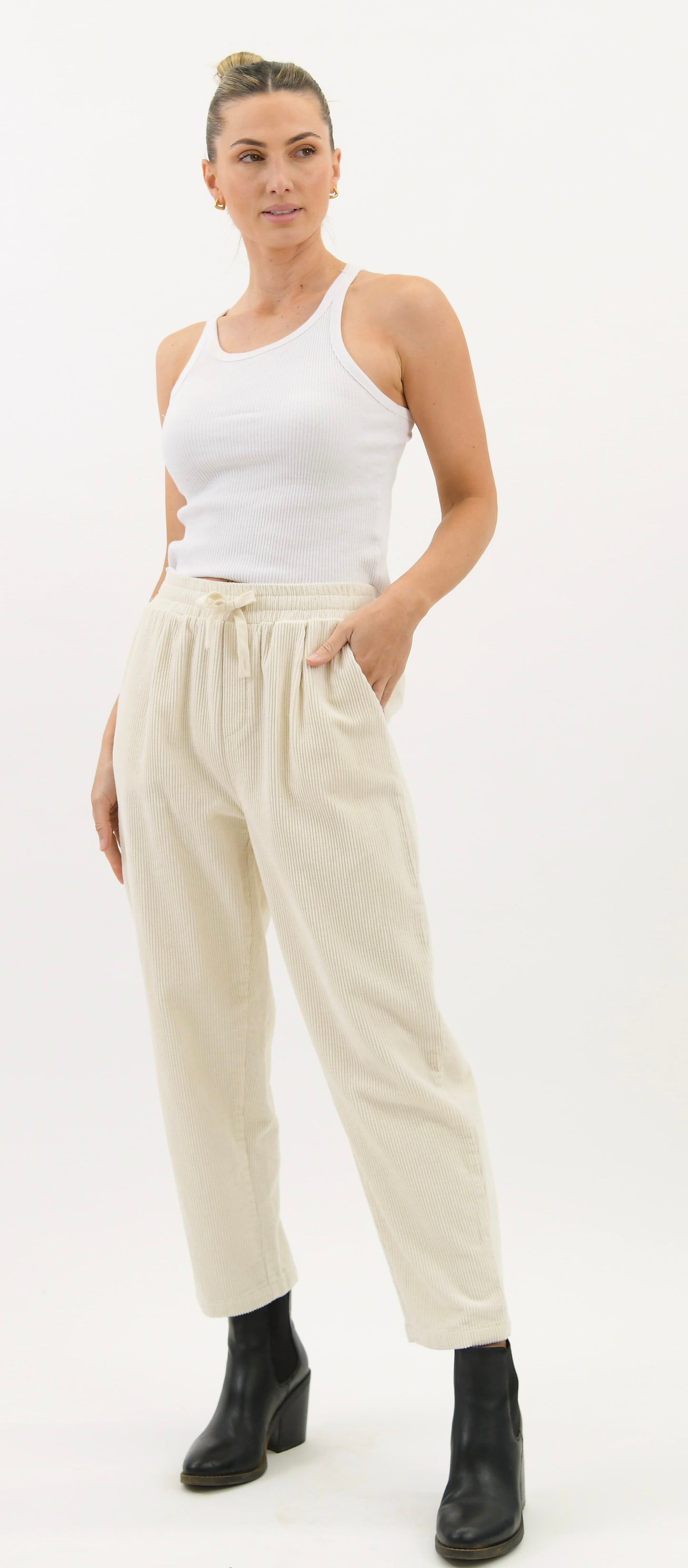 Cream Cord Pant