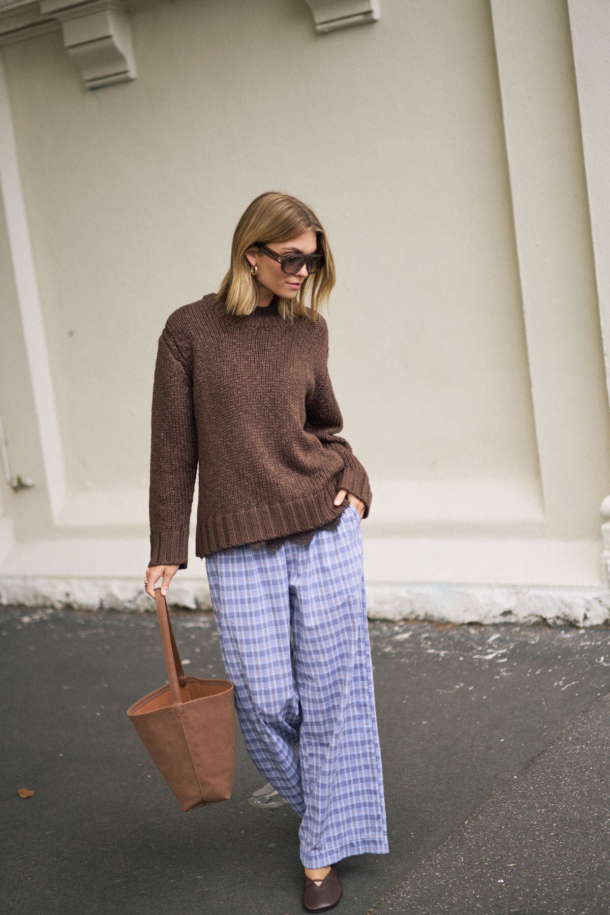 Ceres Life Sage Chunky Knit Crew