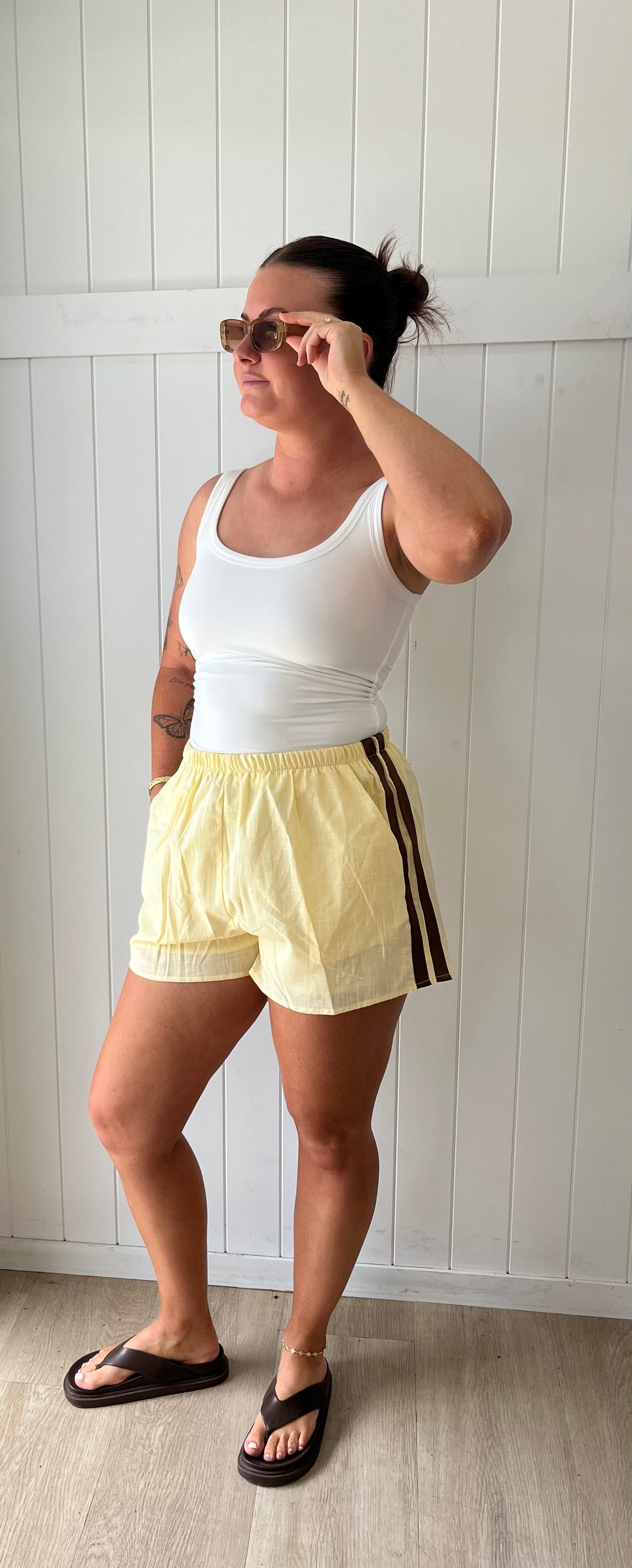 By Frankie Shorts - Yellow & Choc Racer