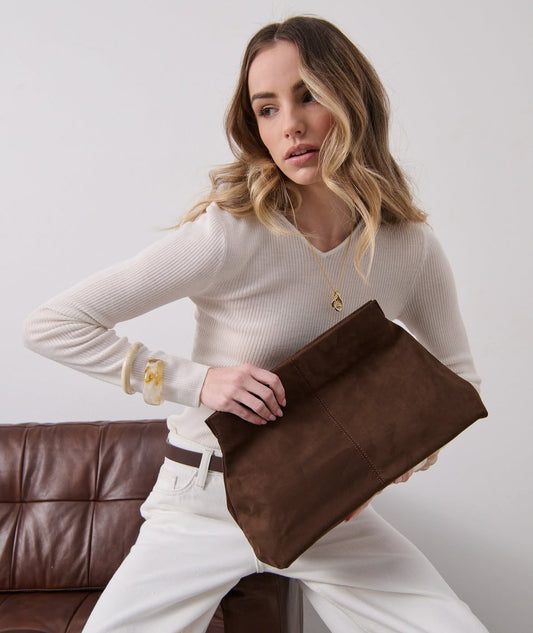 Becca Clutch Bag Brown - Angels Whisper