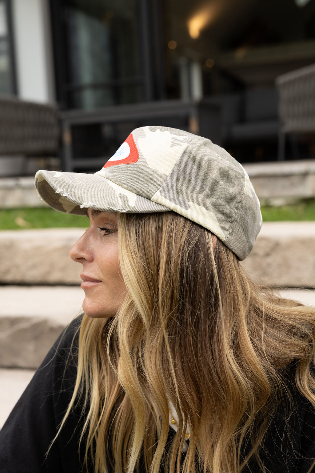 LUNA LANE GRLS CAP - CAMOUFLAGE