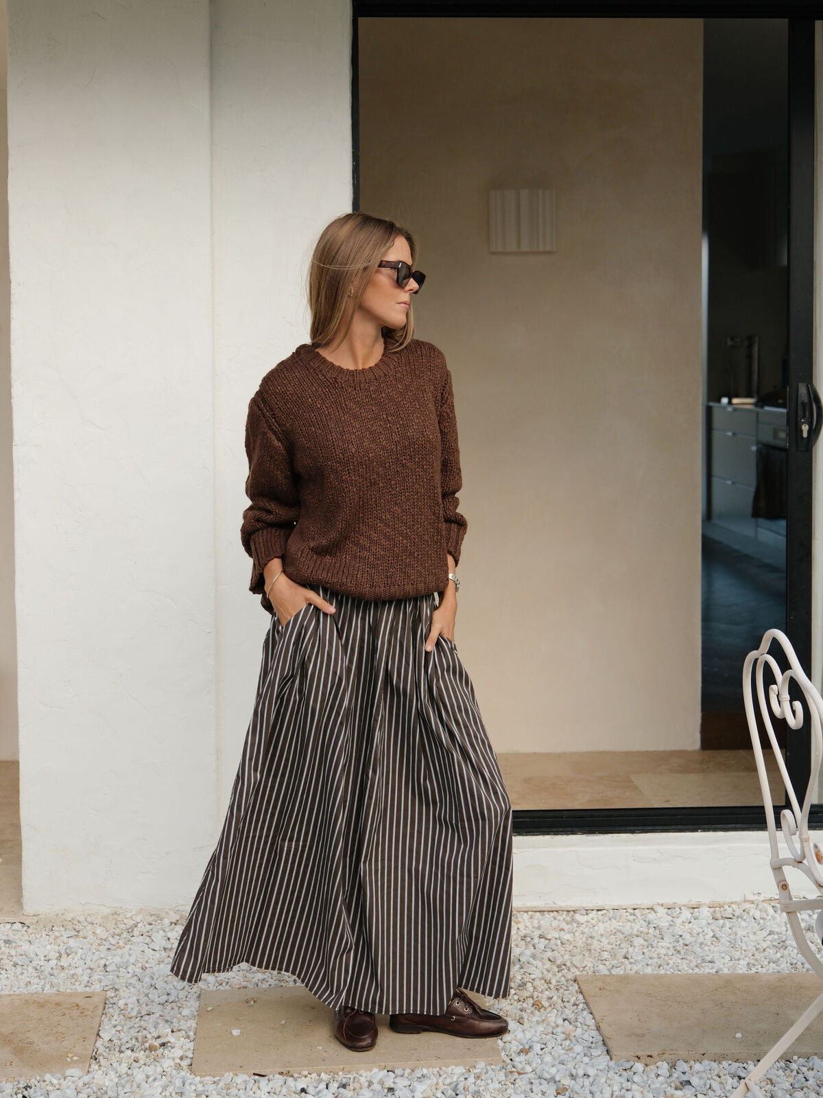 Ceres Life Sage Chunky Knit Crew