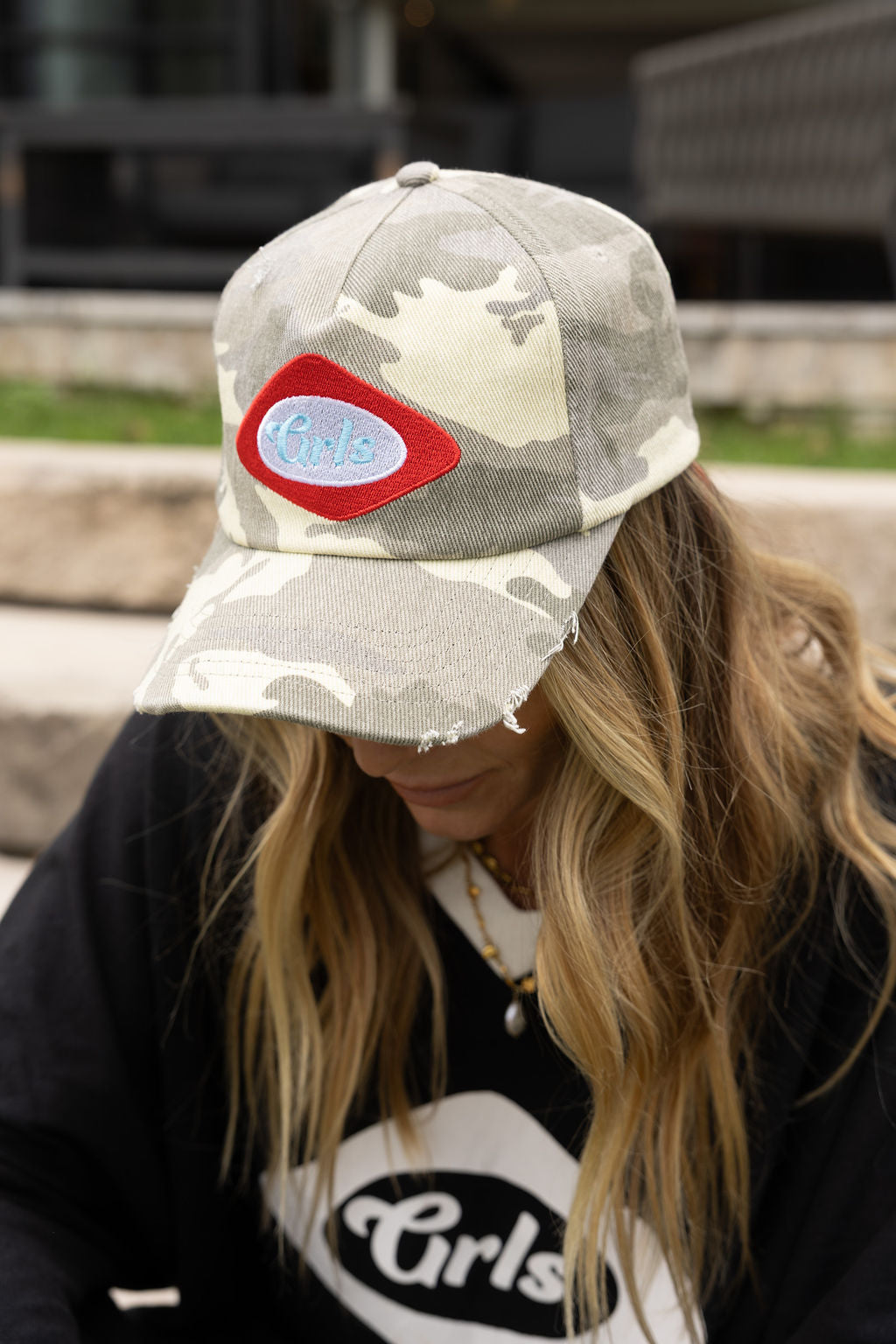 LUNA LANE GRLS CAP - CAMOUFLAGE