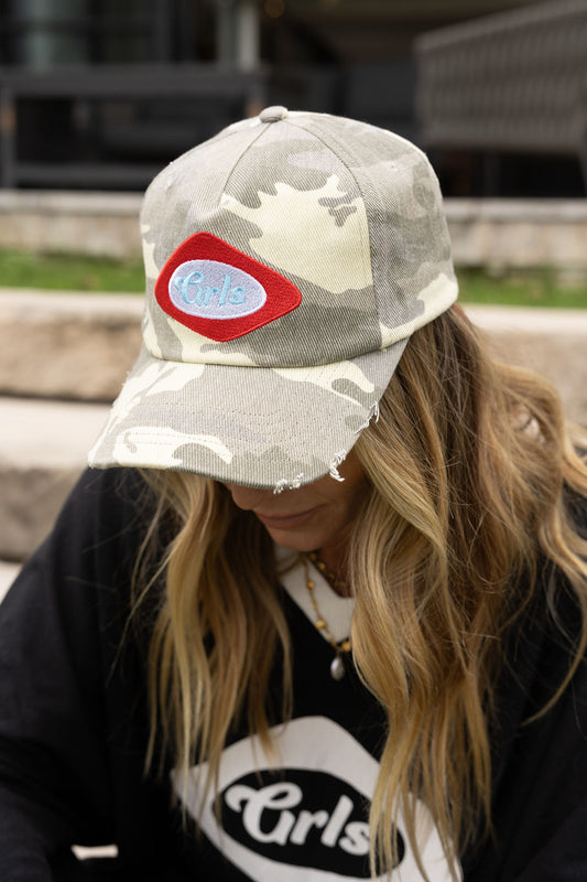 LUNA LANE GRLS CAP - CAMOUFLAGE