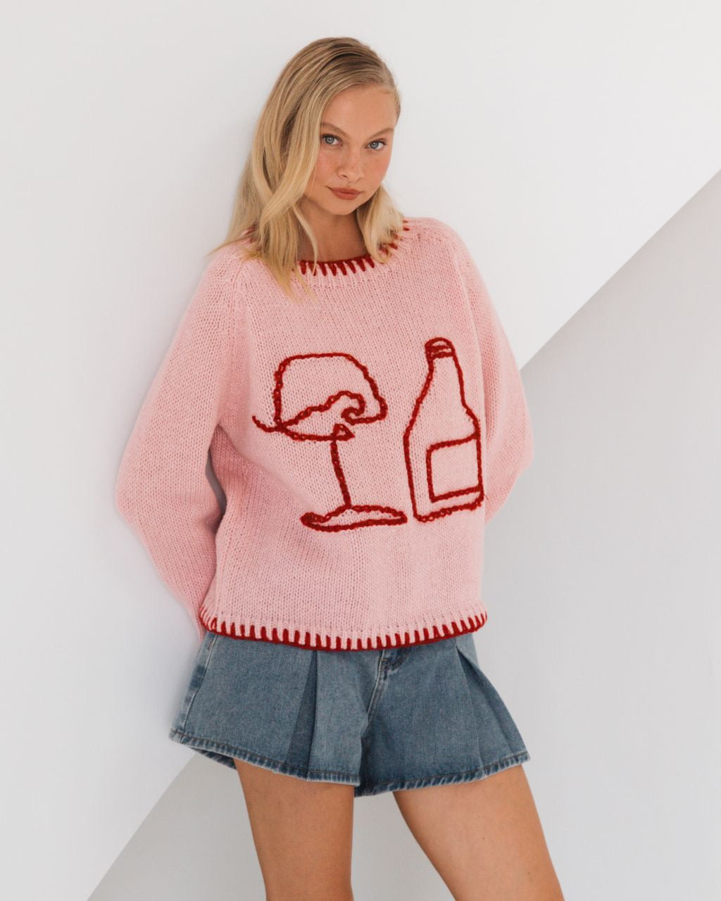 Pink Red Wine Katie Cakes Knit
