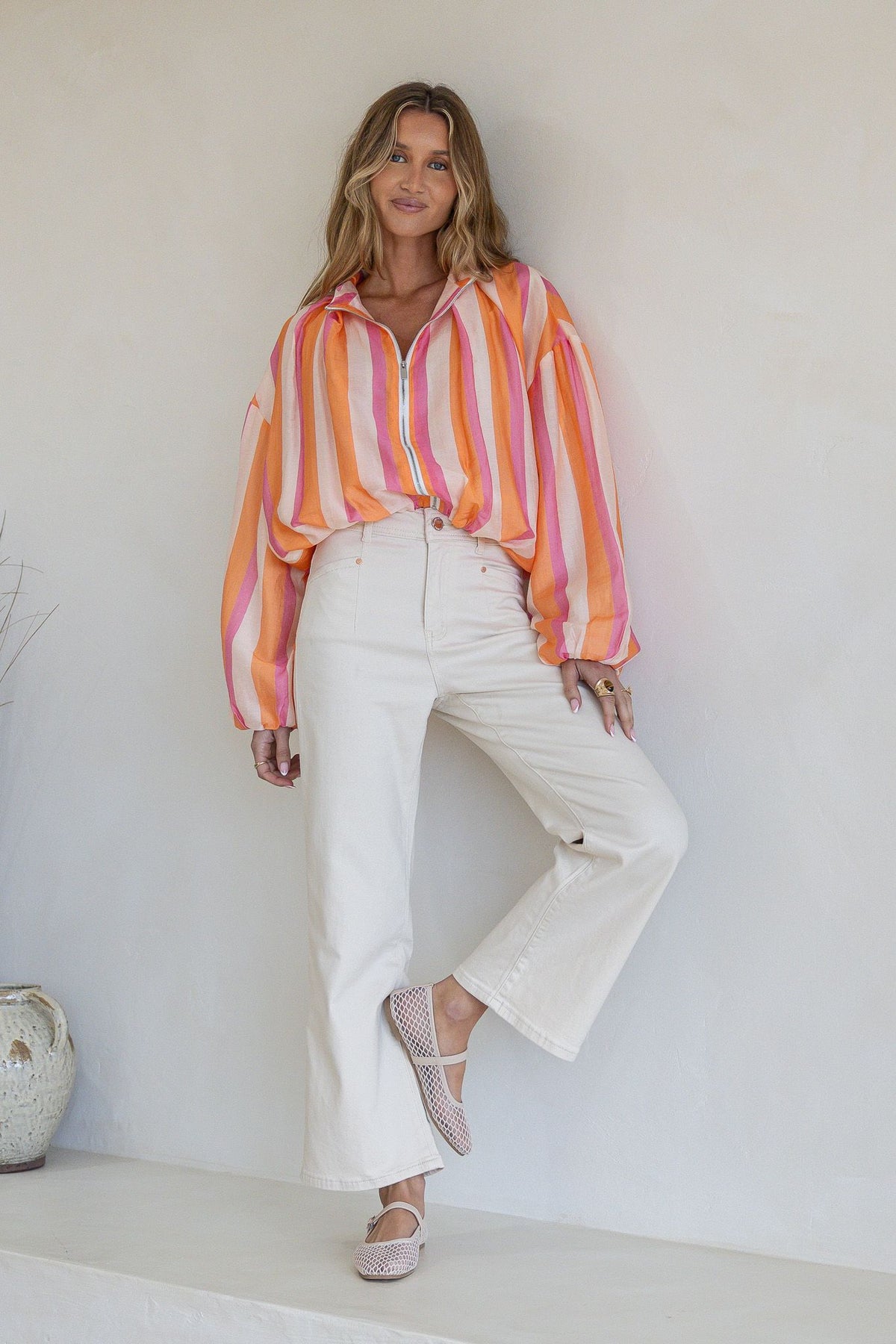 Pink & Orange Stripe Jacket