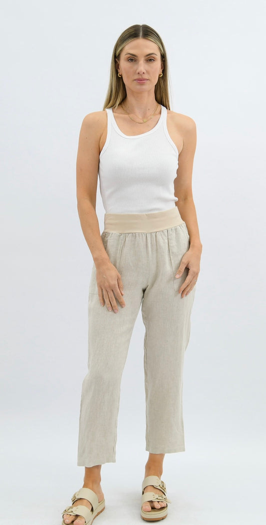 Worthier Natural Linen Pants