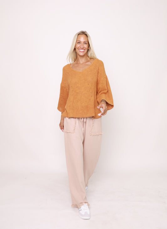 Carbon Aroma Cotton Hessian 3/4 Top Bran