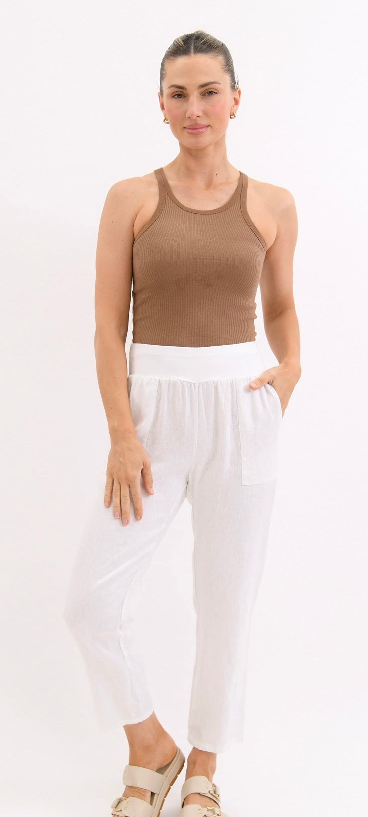 Worthier White Linen Pants