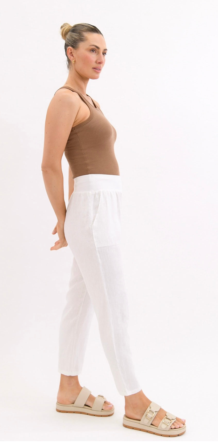 Worthier White Linen Pants