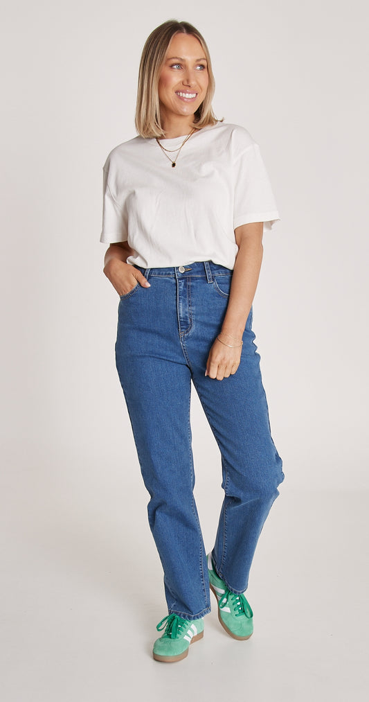 Feather and Noise Carter Tee - White