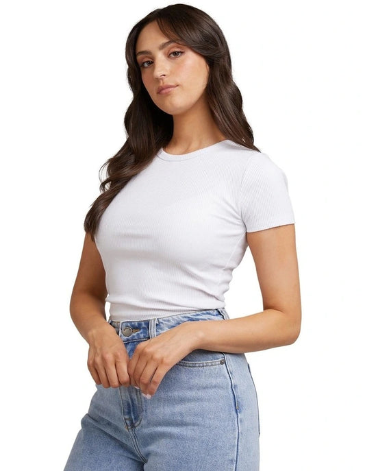 All About Eve Eve Baby Rib Tee White