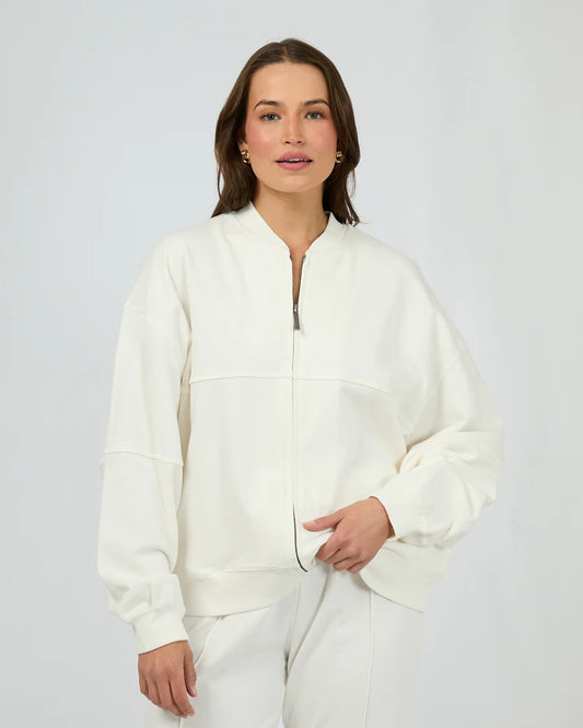 Silent Theory Nara Fleece Bomber Vinatge White