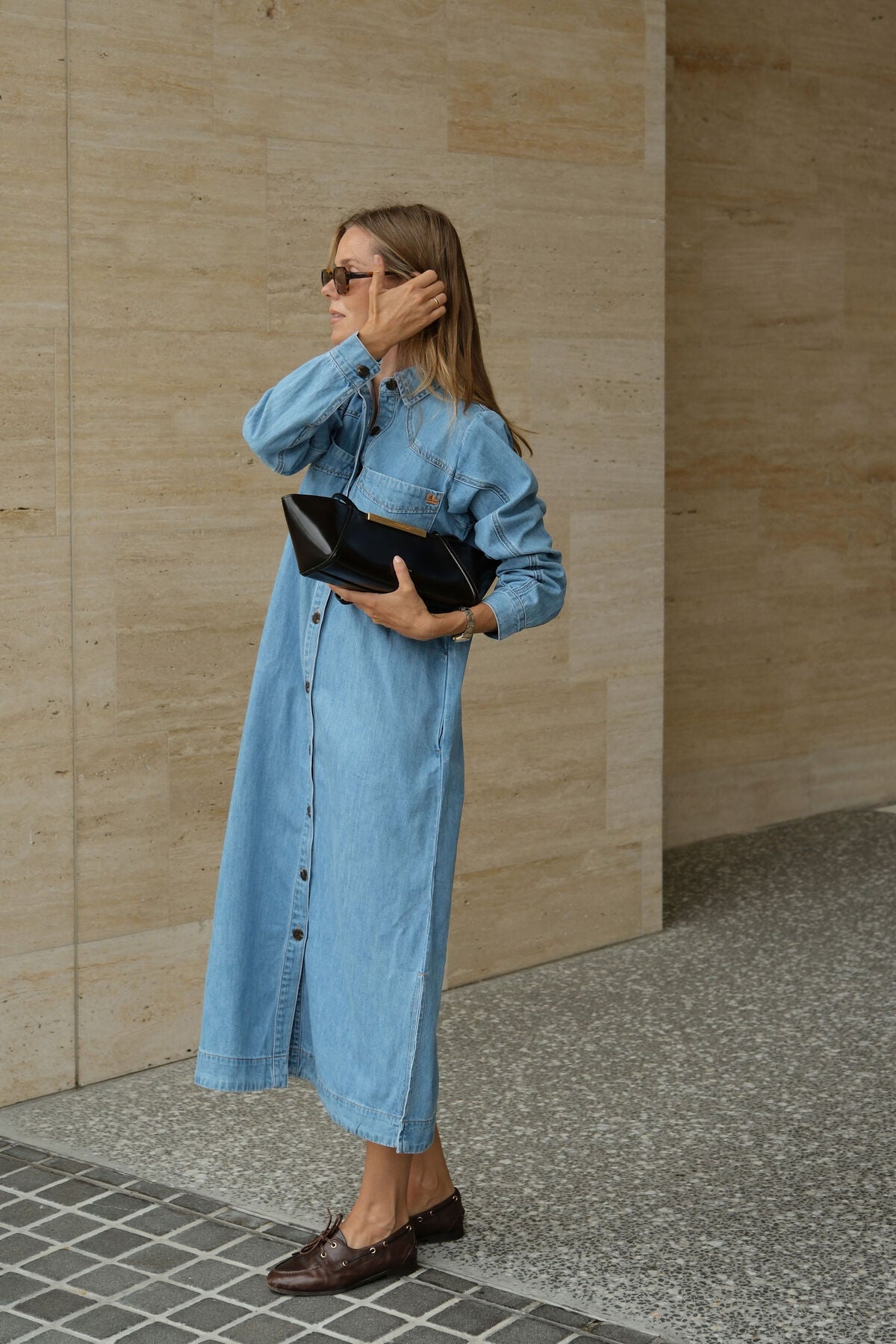 Ceres Life Rae Long Sleeve Midi Dress