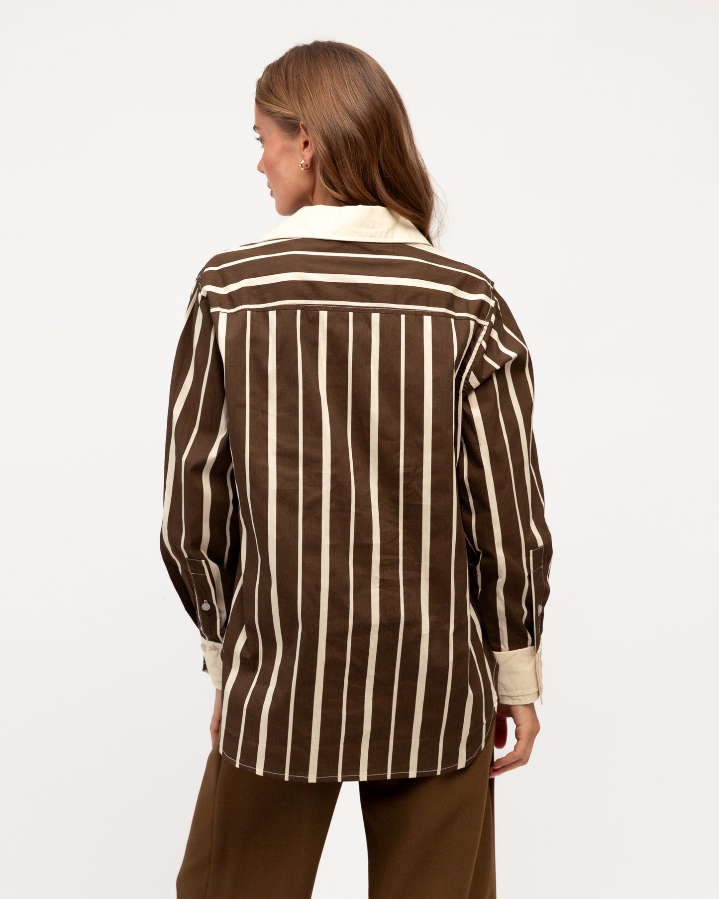 Stripe Chocolate Cream Shirt
