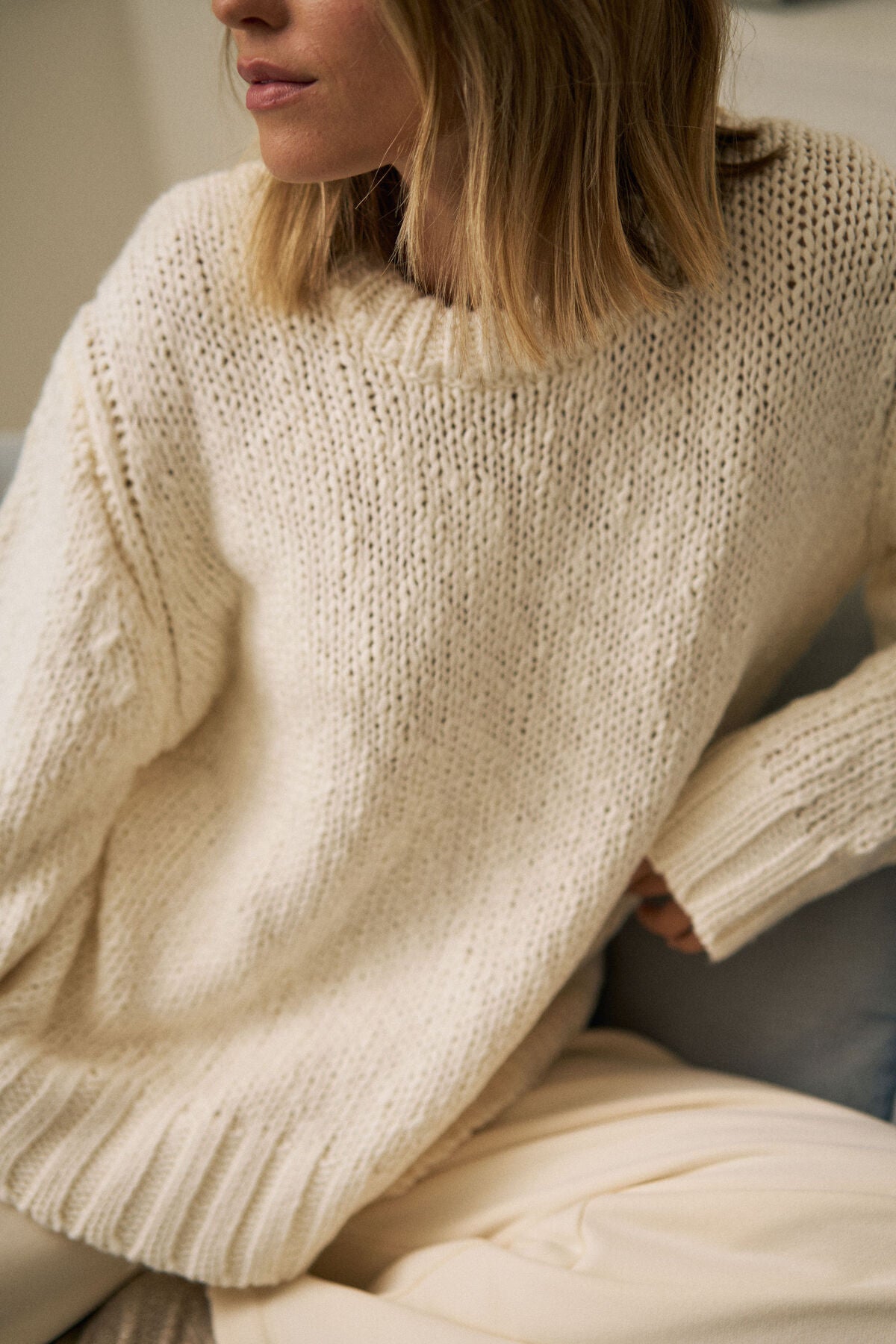 Sage Chunky Knit Crew (Copy)