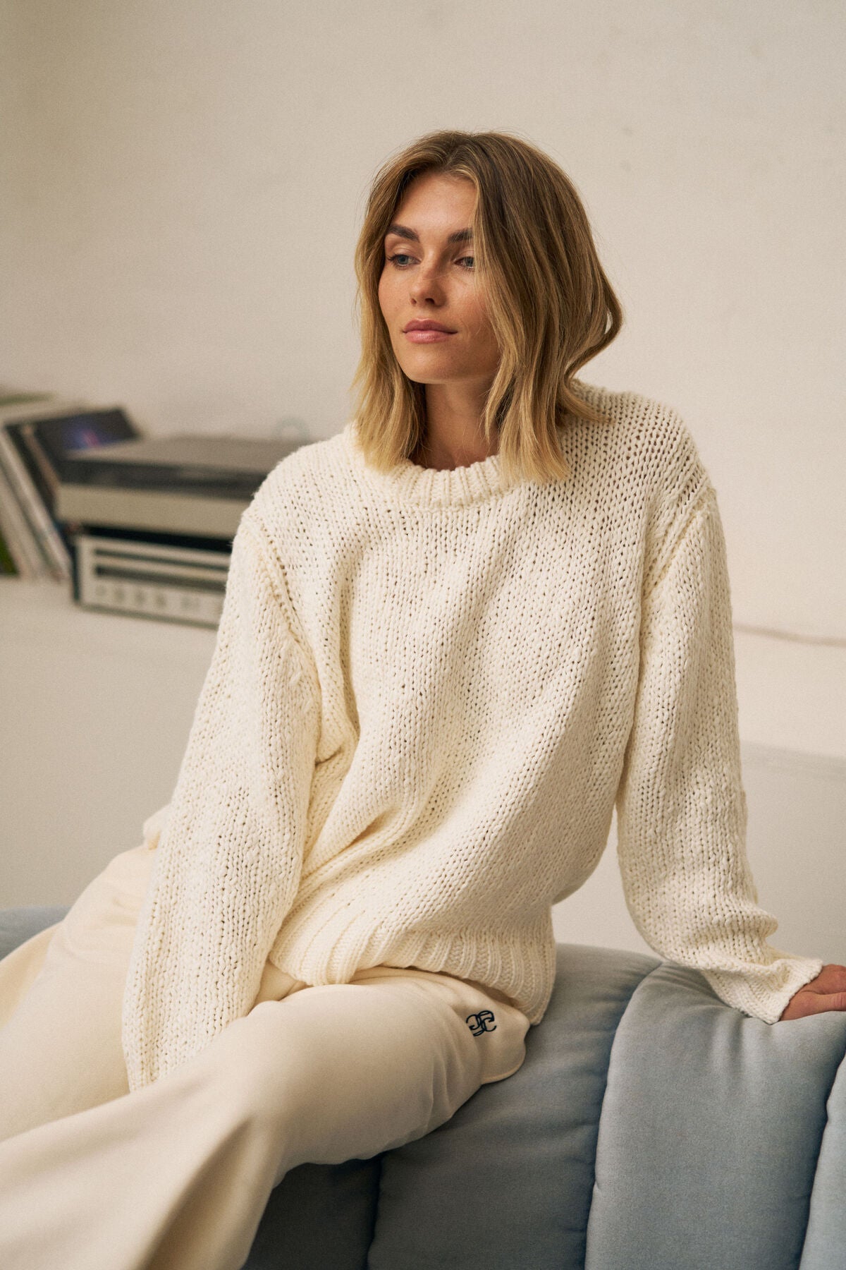 Sage Chunky Knit Crew (Copy)