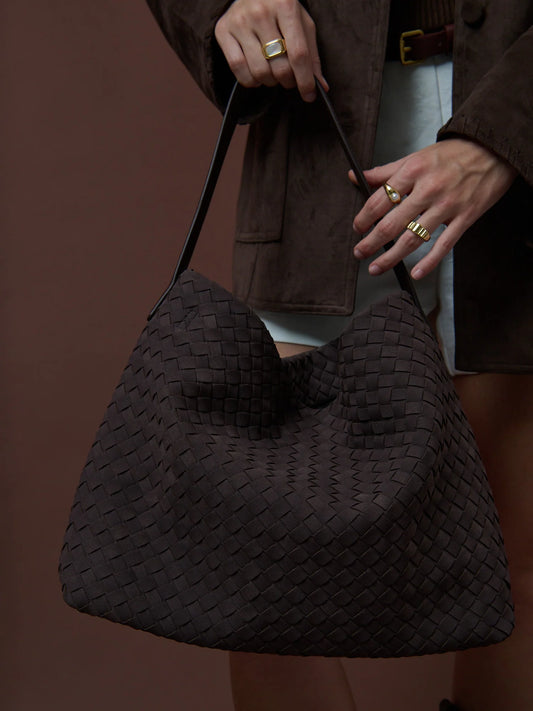 Calla Woven Handbag Brown - Angels Whisper
