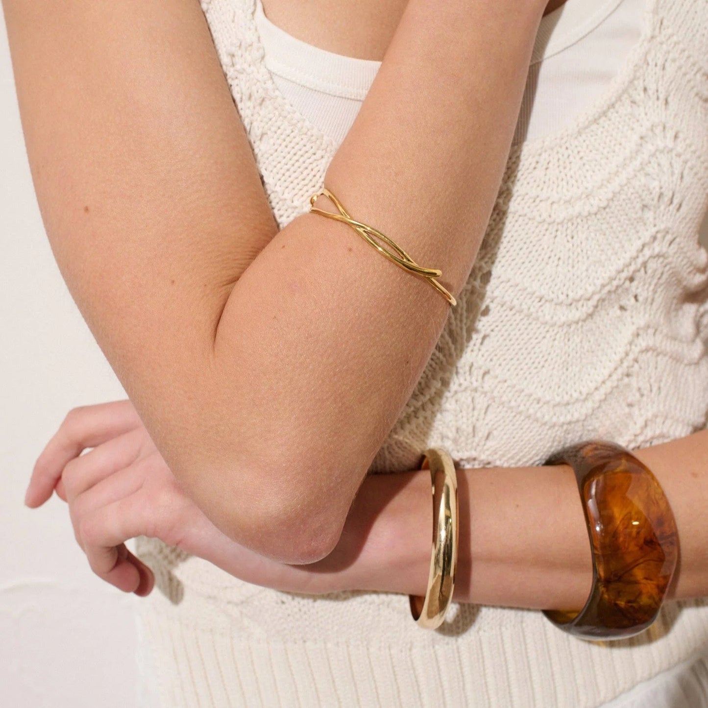 Caramel Cuff Bold Bangle Angels Whisper