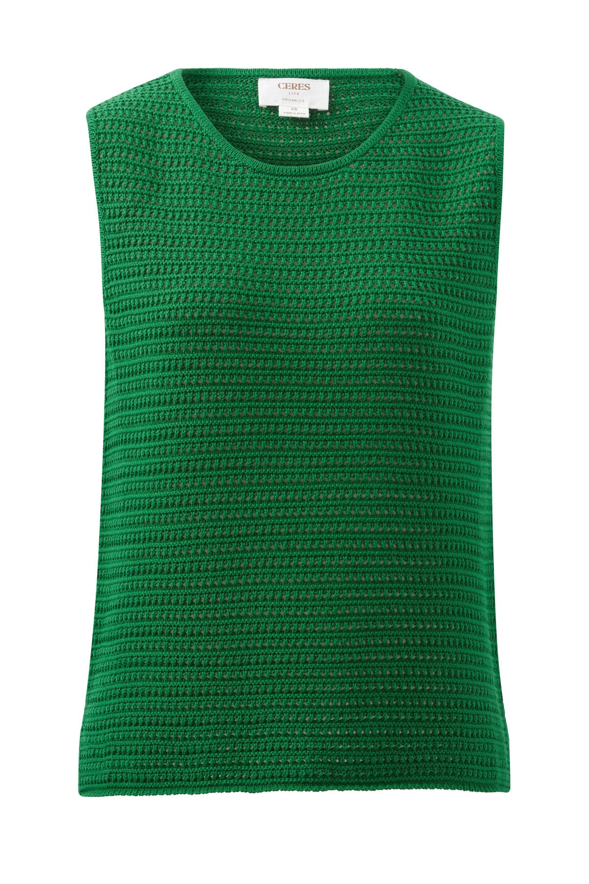 Ceres Life Margot Mesh Knit Tank Green