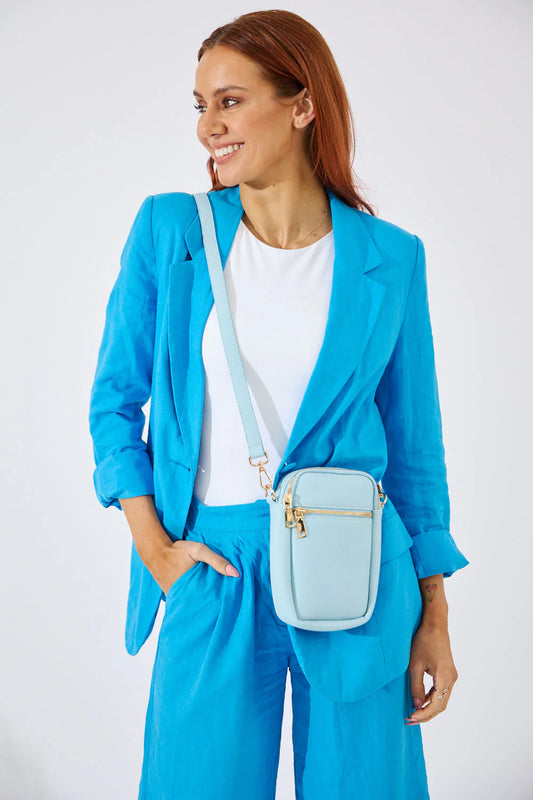 Vegan PU Leather Key West Phone Bag: Light Blue - Nakoa The Label
