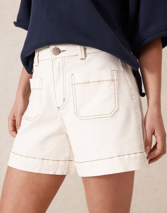 Ceres Life Esther Pocket Shorts Ecru