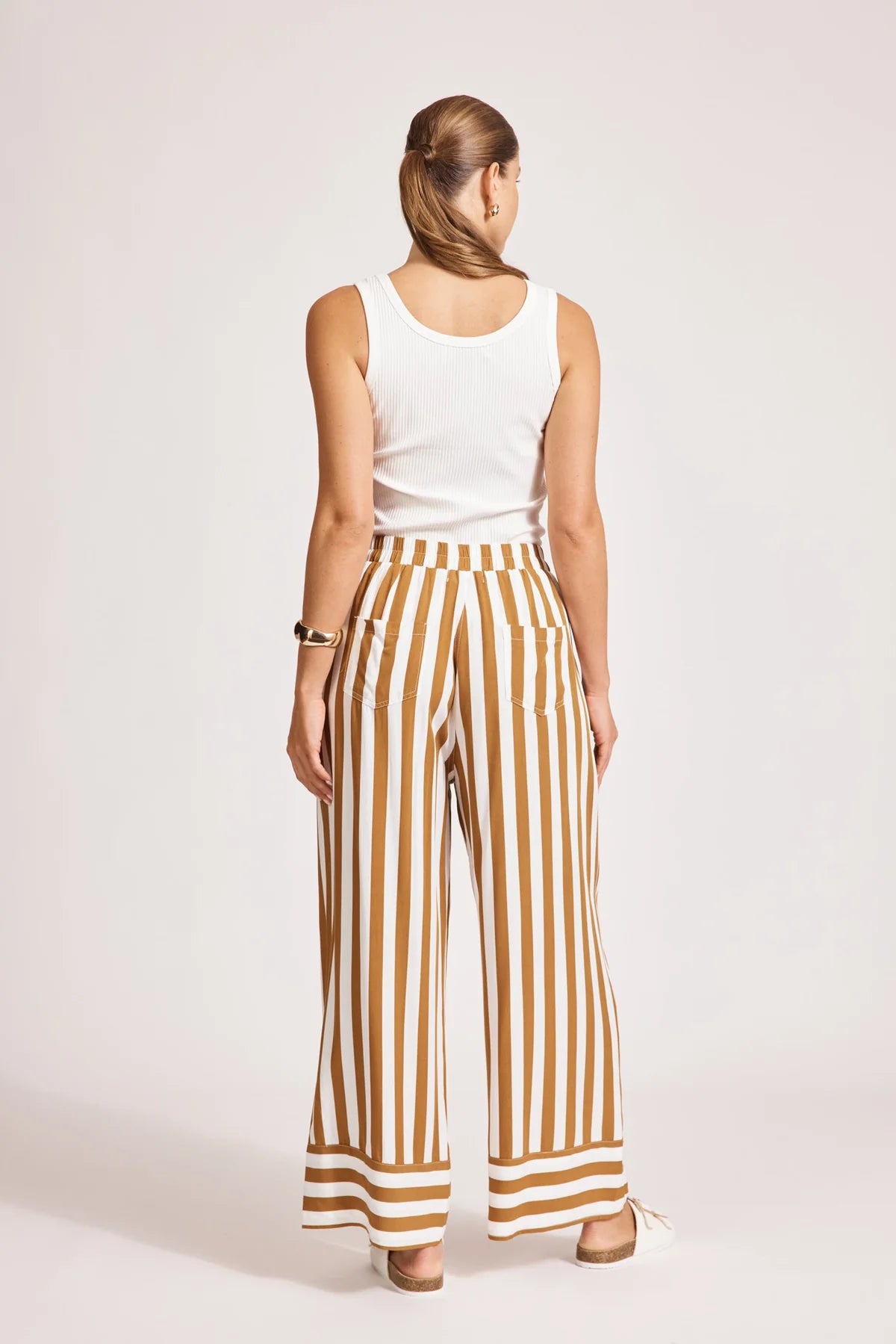 Eb and Ive Treville Stripe Pant - CARAMEL