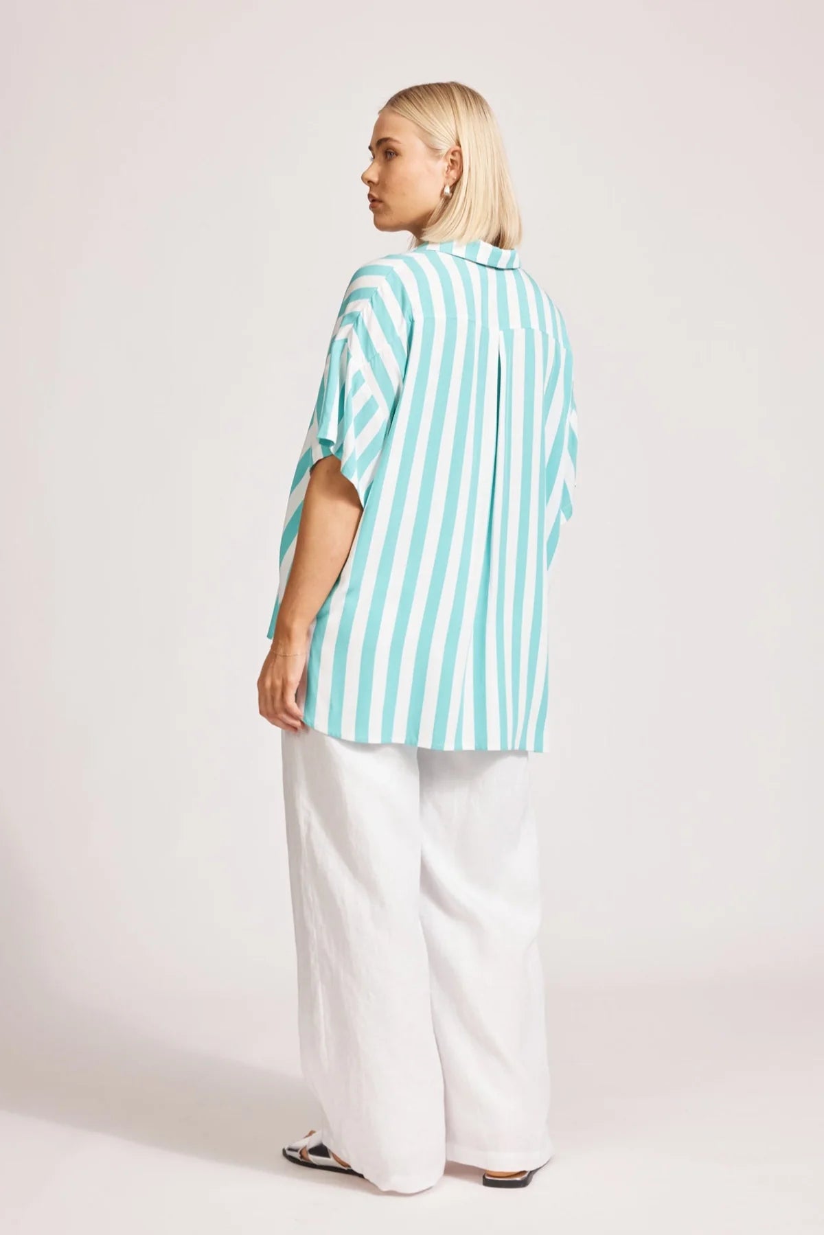 Eb and Ive Treville Stripe Shirt - AQUA