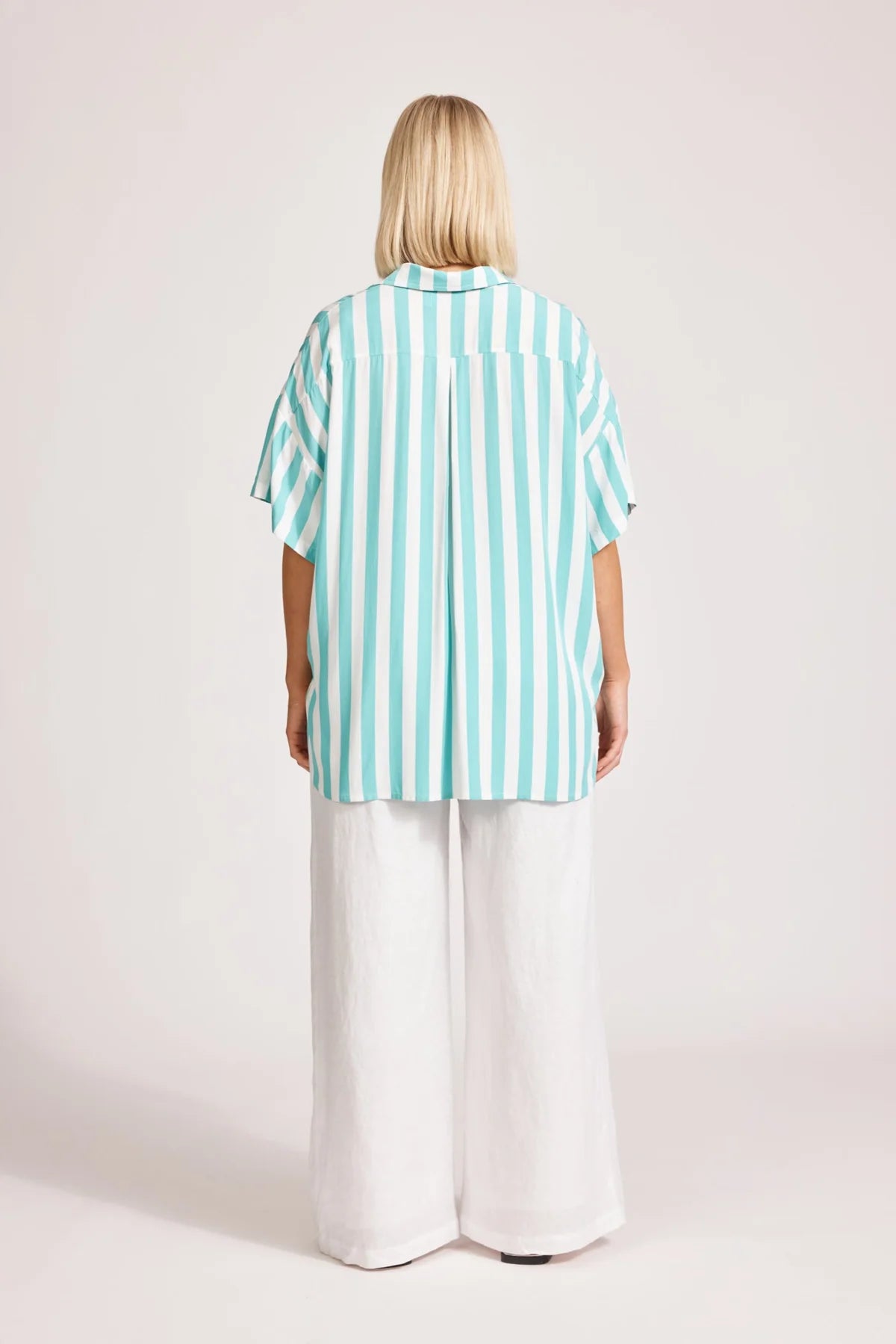 Eb and Ive Treville Stripe Shirt - AQUA