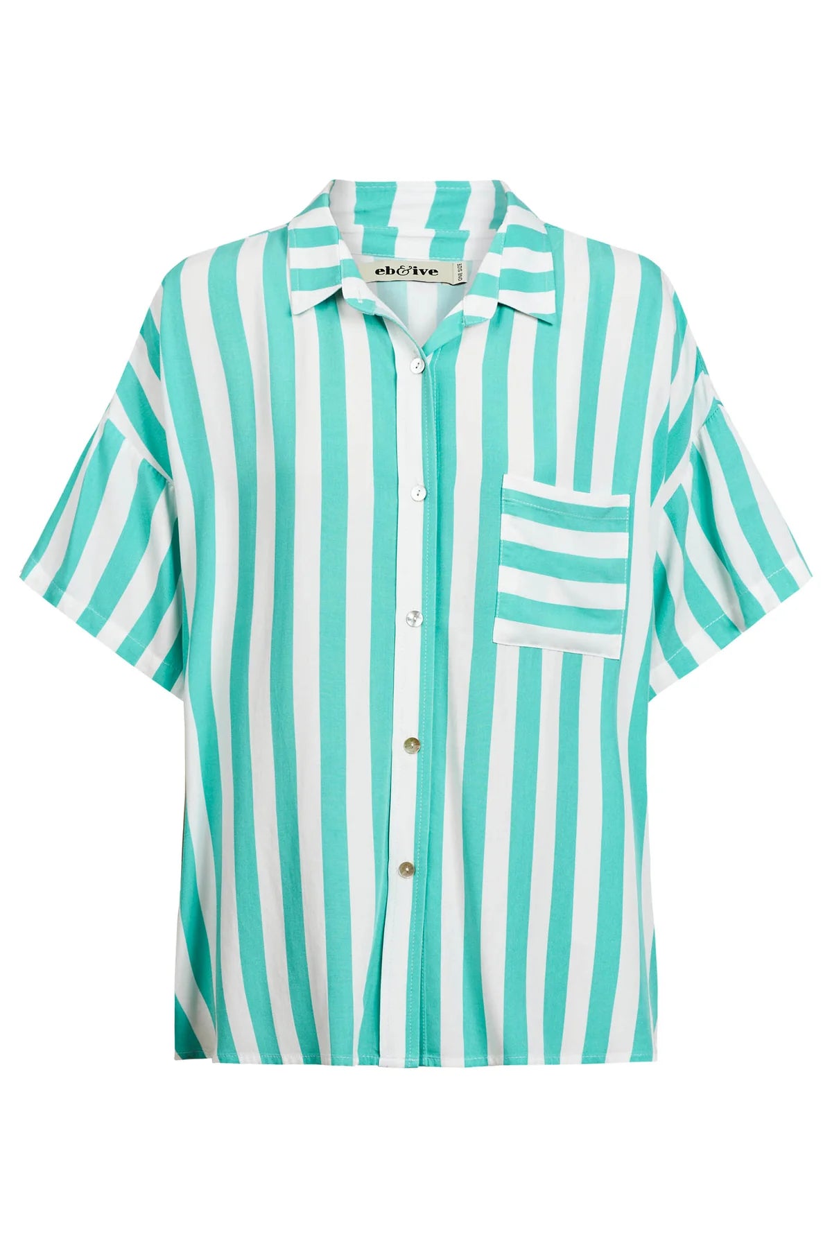 Eb and Ive Treville Stripe Shirt - AQUA