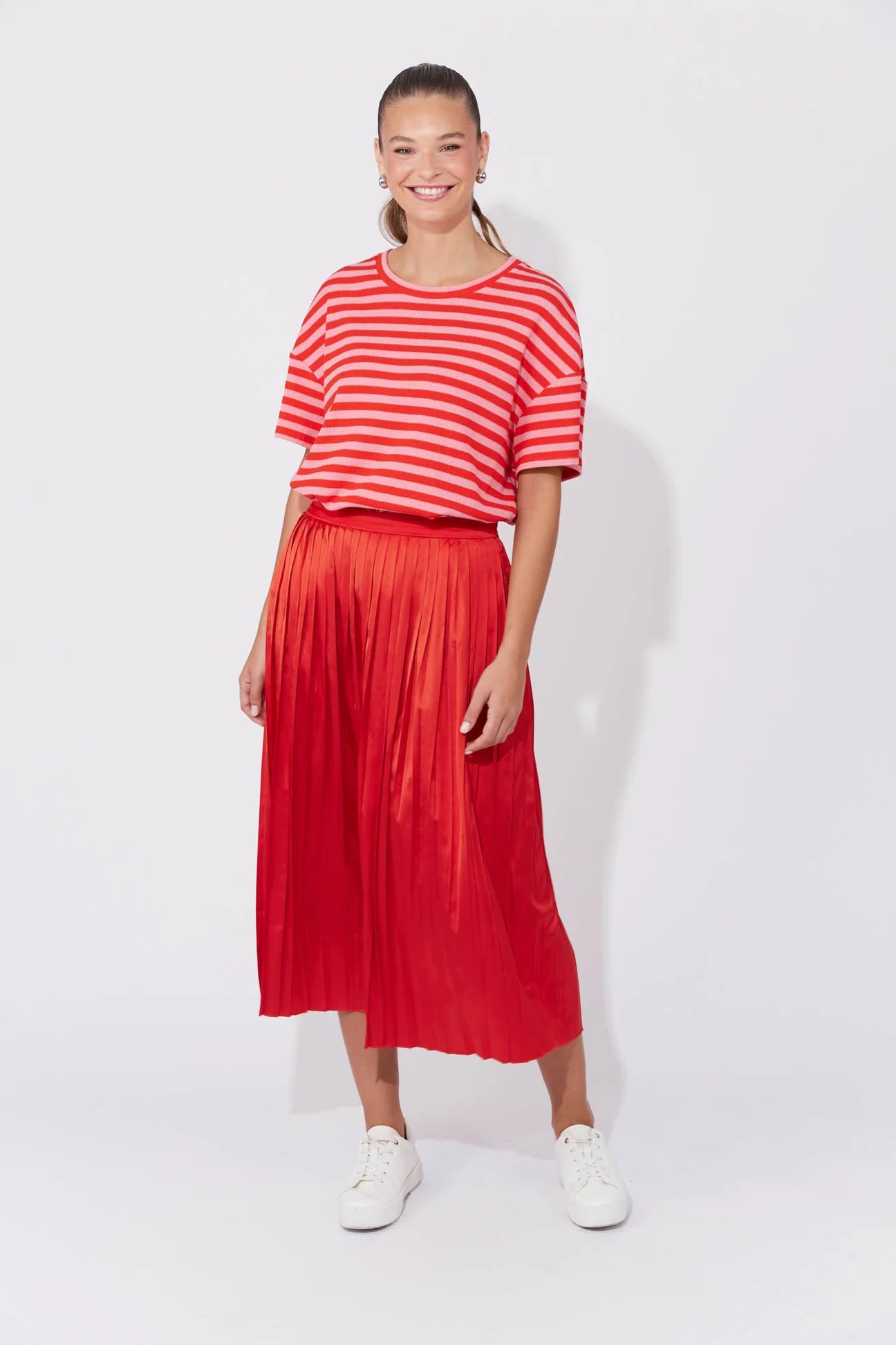 Haven Doha Pleated Skirt - Chilli