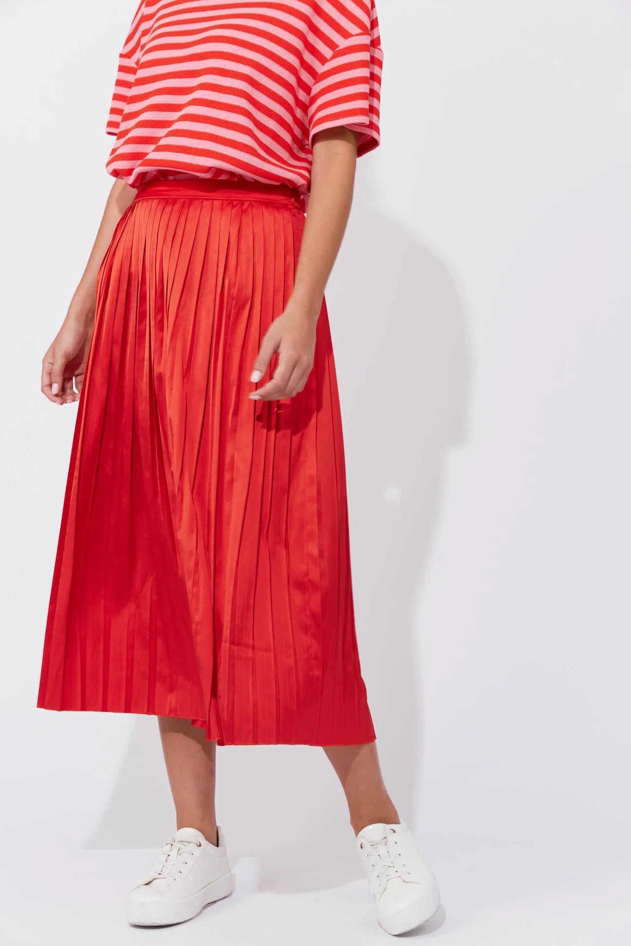 Haven Doha Pleated Skirt - Chilli