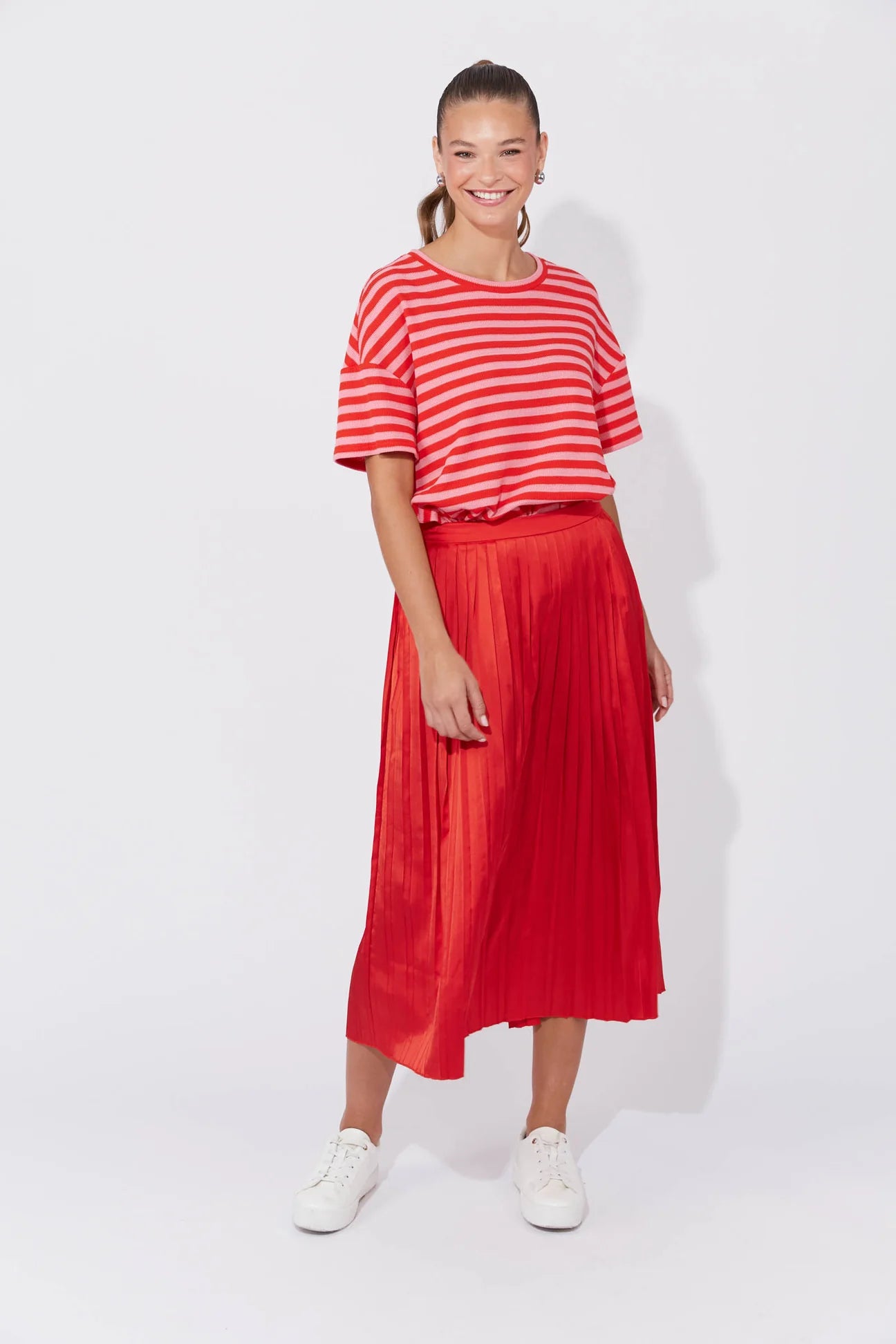 Haven Doha Pleated Skirt - Chilli