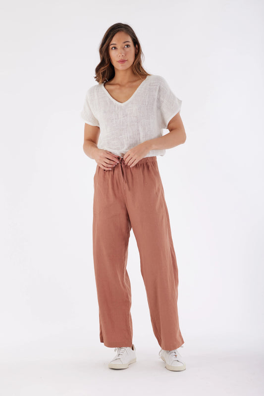 Carbon Paris Hessian V Neck (Natural White)