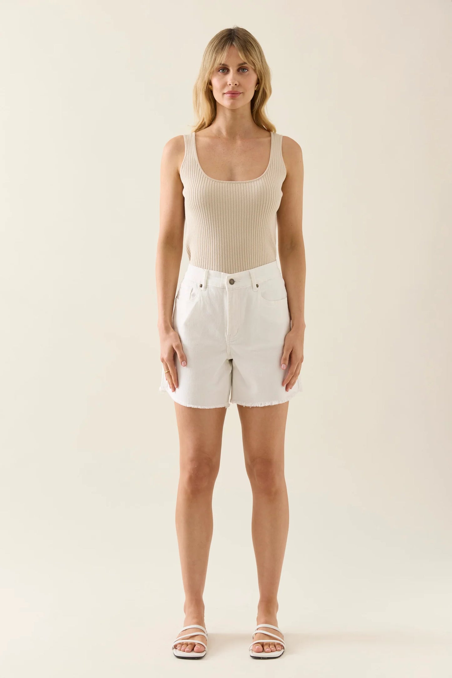 Isle of Mine Duke Denim Shorts - Salt
